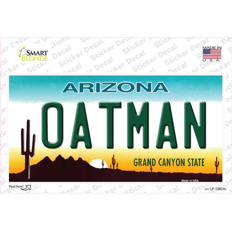 Oatman Arizona Novelty Sticker Decal Small