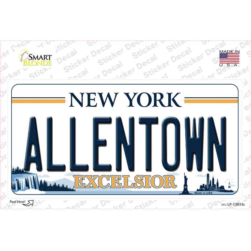 Allentown Excelsior New York Novelty Sticker Decal Small