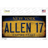 Allen 17 New York Yellow Novelty Sticker Decal Small