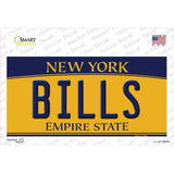 Bills NY Yellow Novelty Sticker Decal Small