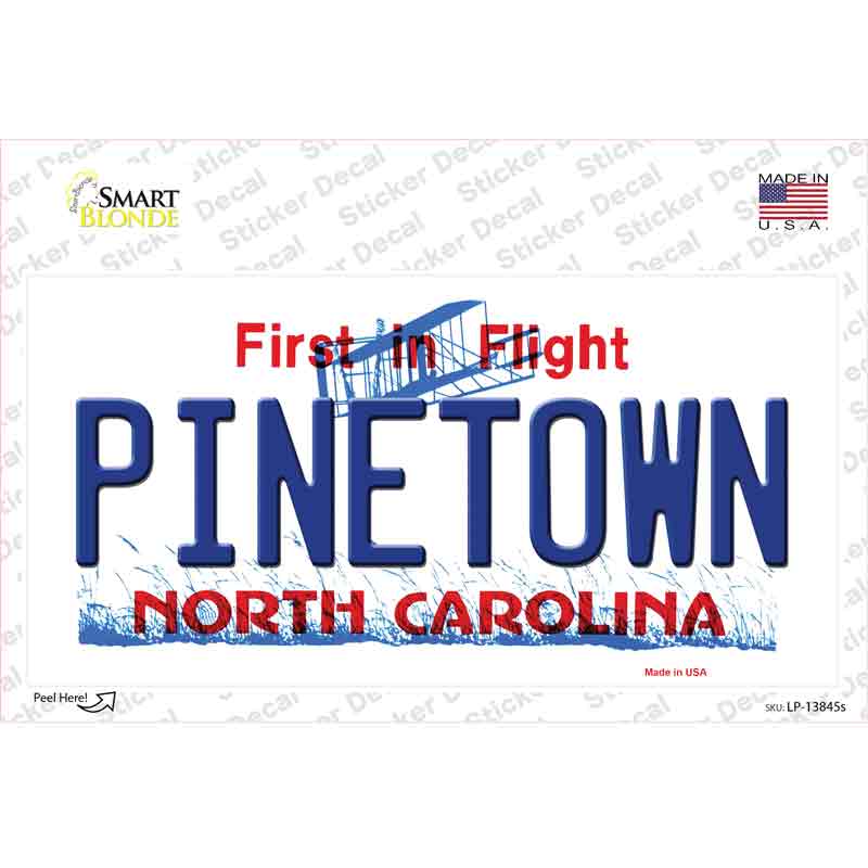 Pinetown North Carolina Novelty Sticker Decal Small