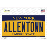 Allentown NY Yellow Novelty Sticker Decal Small