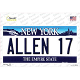 Allen 17 NY Blue Novelty Sticker Decal Small