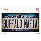 Buffalo Mafia NY Blue Rusty Novelty Sticker Decal Small