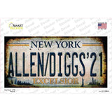 Allen Diggs 21 NY Excelsior Rusty Novelty Sticker Decal Small