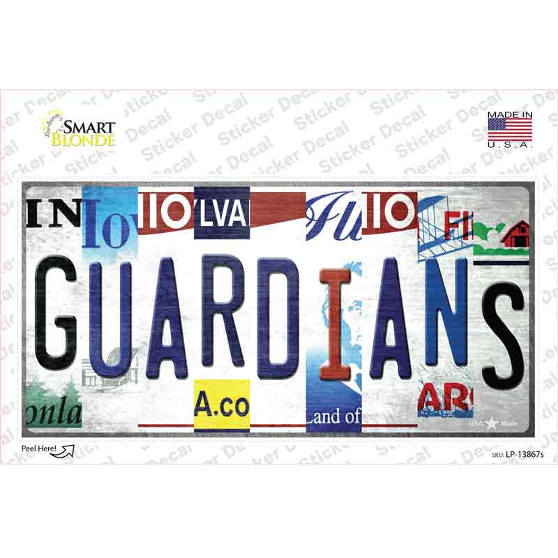 Guardians Strip Art Novelty Sticker Decal Small