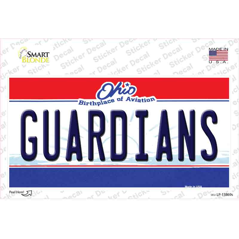 Guardians Ohio Aviation Novelty Sticker Decal Small