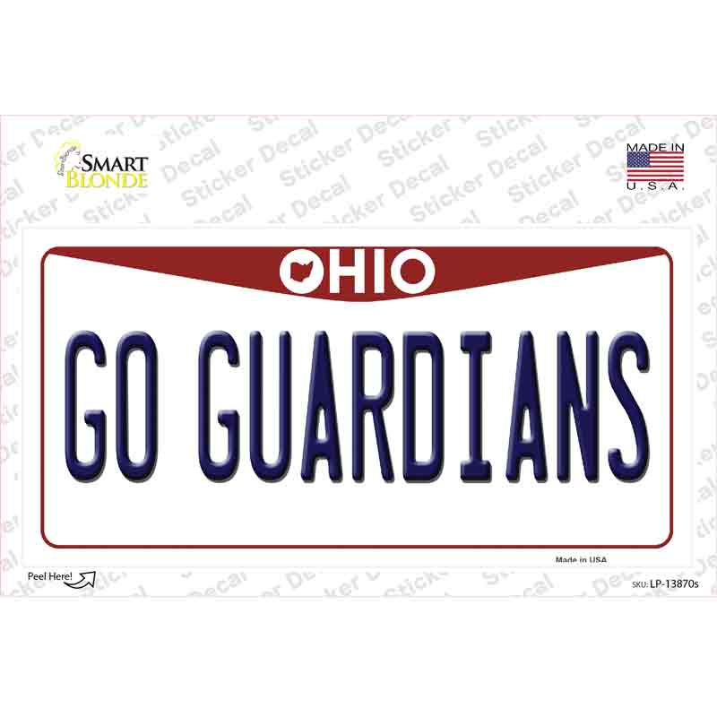 Go Guardians Ohio Novelty Sticker Decal Small