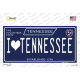 I Heart TN Tennessee Blue Novelty Sticker Decal Small