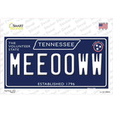 Meeooww Tennessee Blue Novelty Sticker Decal Small