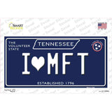 I Heart MFT Tennessee Blue Novelty Sticker Decal Small