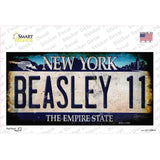 Beasley 11 New York Blue Novelty Sticker Decal Small