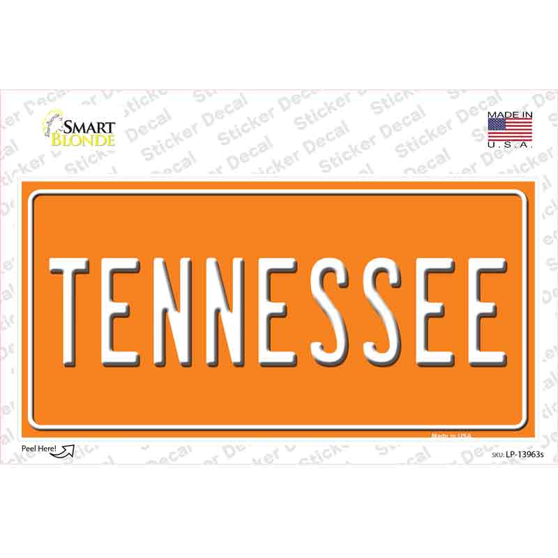 Tennessee Orange Novelty Sticker Decal Small