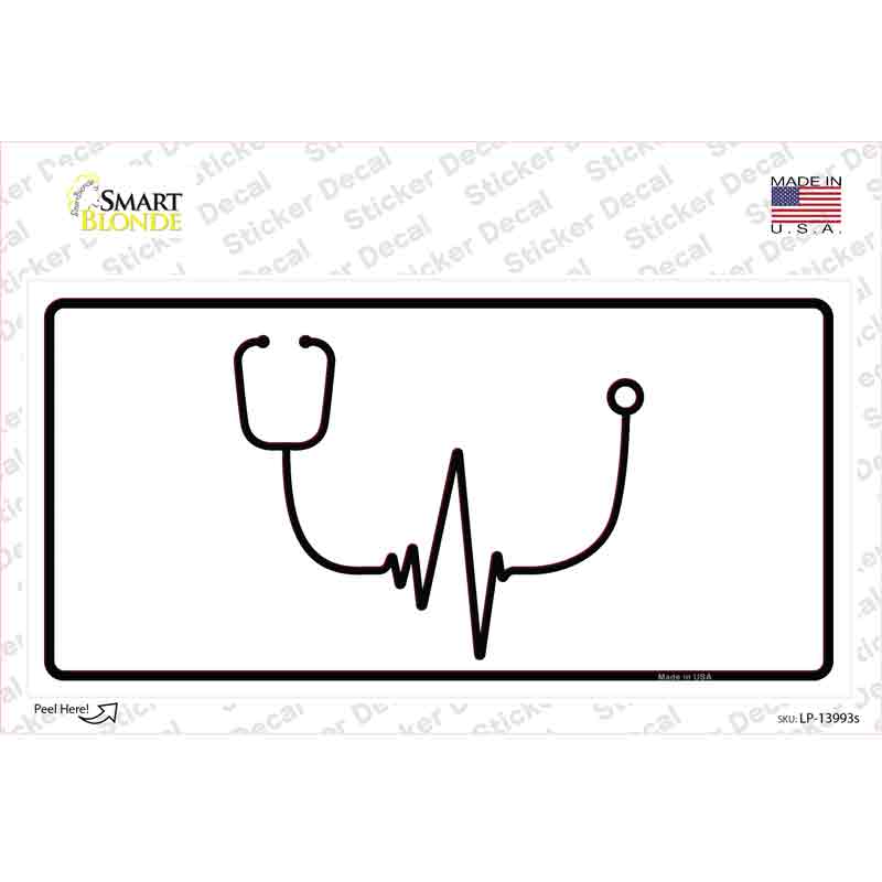 Stethoscope Heart Beat Novelty Sticker Decal Small