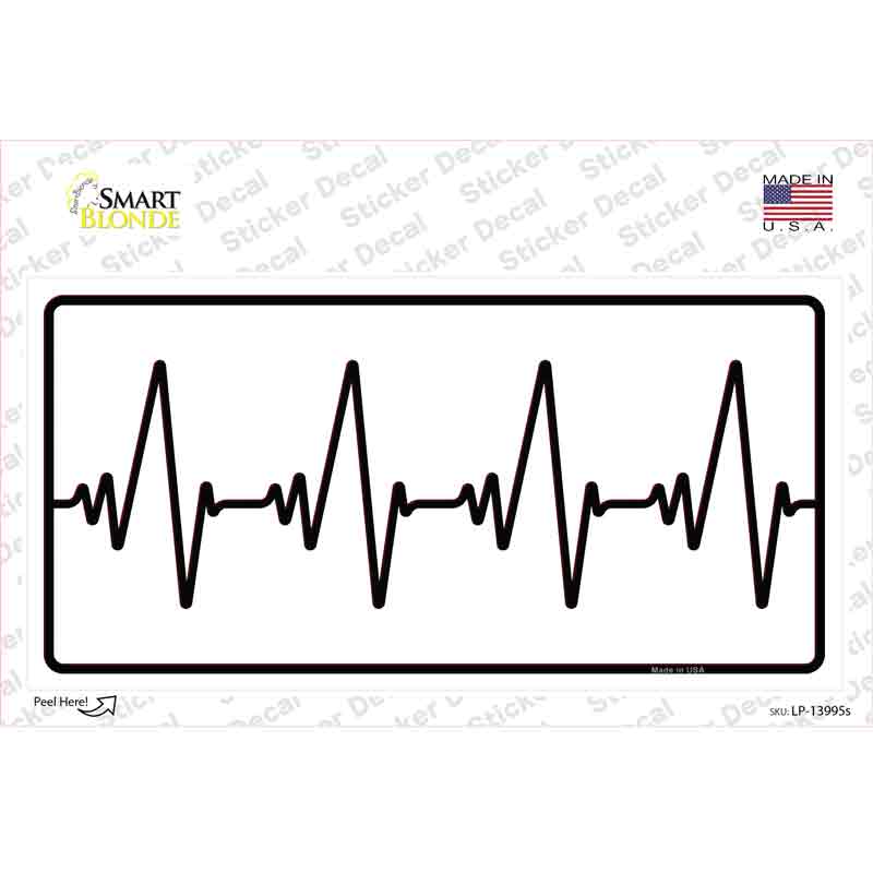 Heart Beats Novelty Sticker Decal