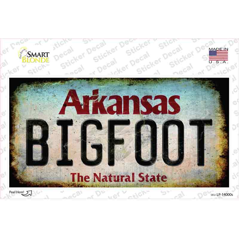 Bigfoot Arkansas Novelty Sticker Decal Small