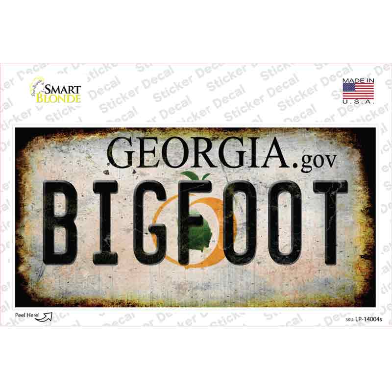 Bigfoot Georgia Novelty Sticker Decal Small