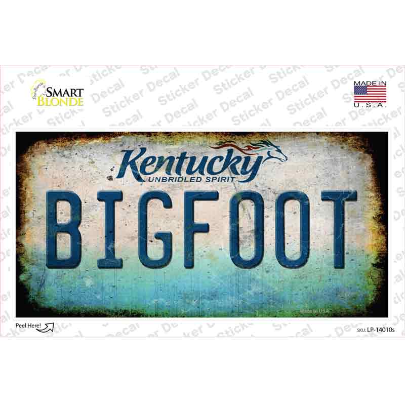 Bigfoot Kentucky Novelty Sticker Decal Small