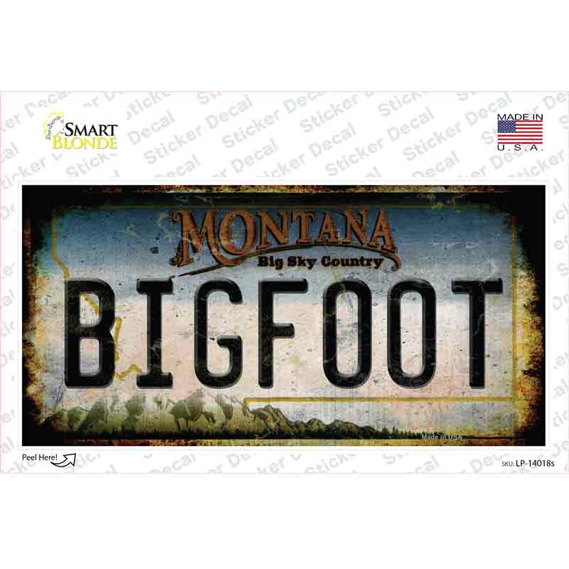 Bigfoot Montana Novelty Sticker Decal Small