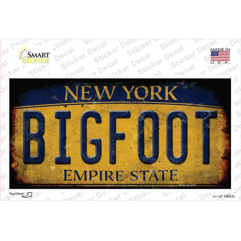 Bigfoot New York Novelty Sticker Decal Small