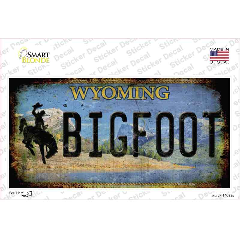 Bigfoot Wyoming Novelty Sticker Decal Small