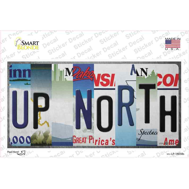 Up North Strip Art Novelty Sticker Decal Small