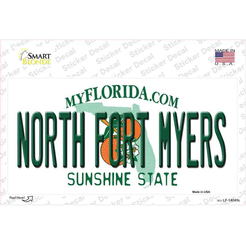 North Fort Myers Florida Novelty Sticker Decal Small