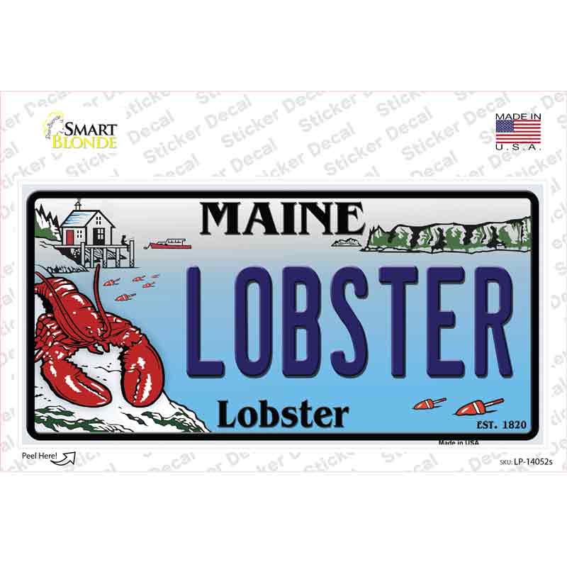 Lobster Maine Lobster Novelty Sticker Decal Small