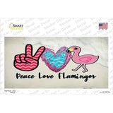 Peace Love Flamingos Novelty Sticker Decal