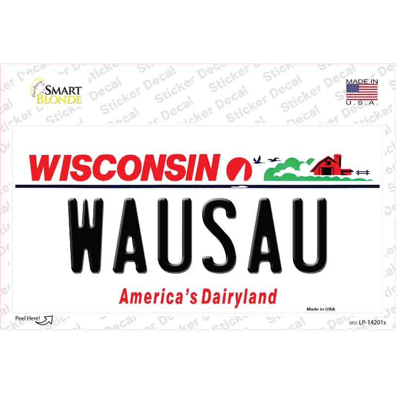 Wausau Wisconsin Novelty Sticker Decal Small