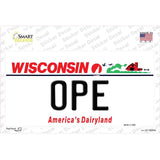 Ope Wisconsin Novelty Sticker Decal Small