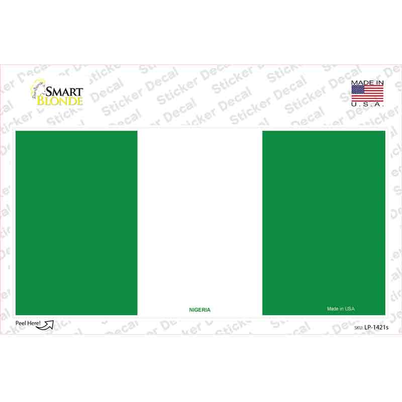 Nigeria Flag Novelty Sticker Decal