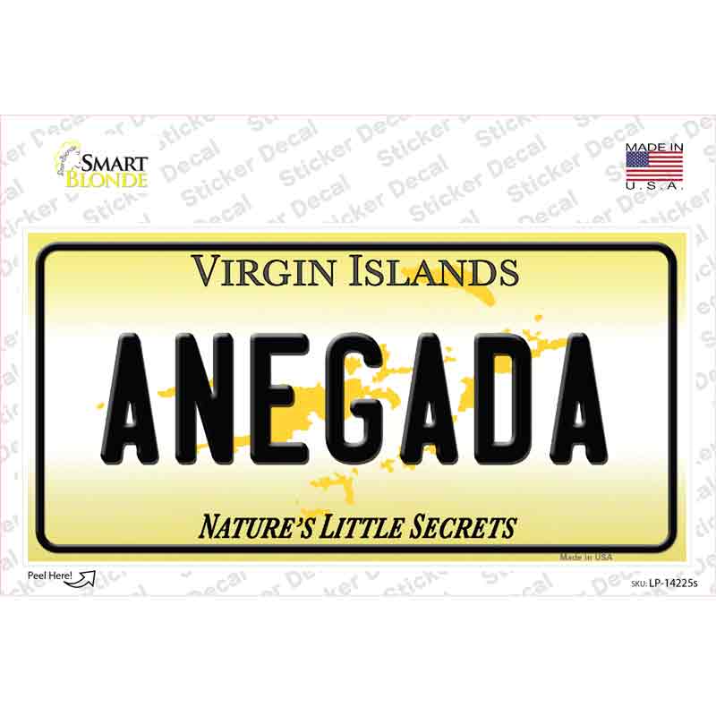 Virgin Islands Anegada Novelty Sticker Decal Small