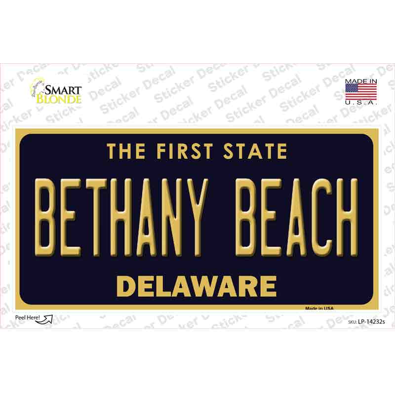 Bethany Beach Delaware Novelty Sticker Decal Small