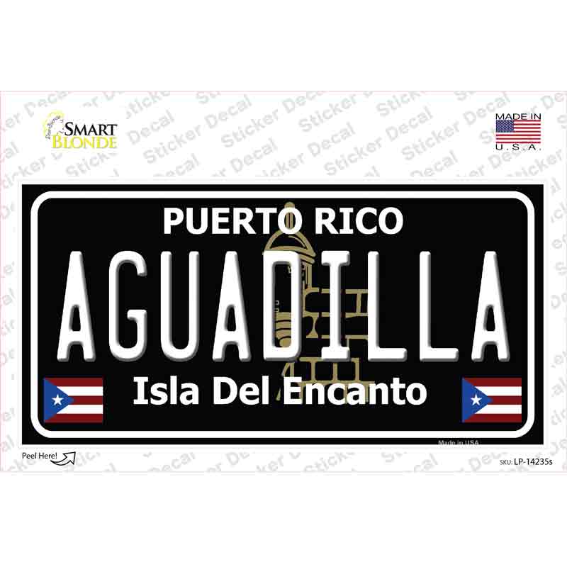 Aguadilla Puerto Rico Black Novelty Sticker Decal Small