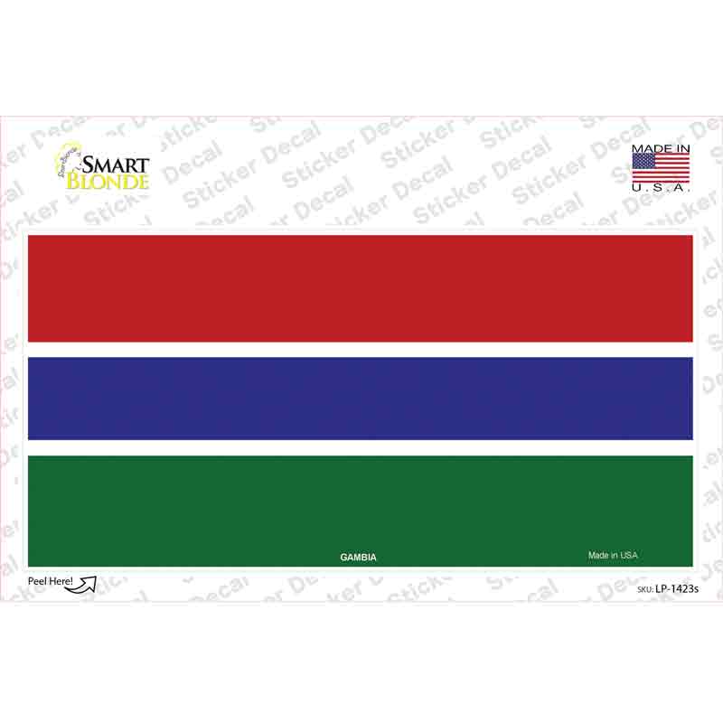 Gambia Flag Novelty Sticker Decal