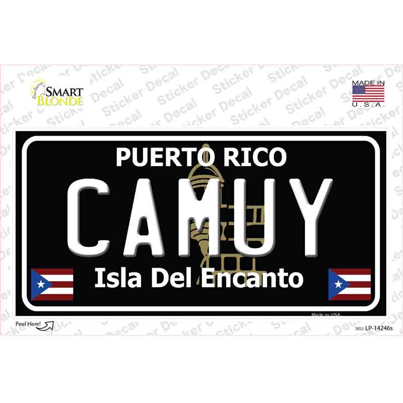 Camuy Puerto Rico Black Novelty Sticker Decal Small