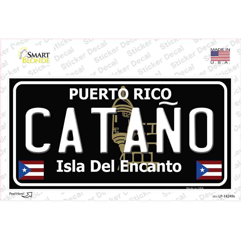 Catano Puerto Rico Black Novelty Sticker Decal Small