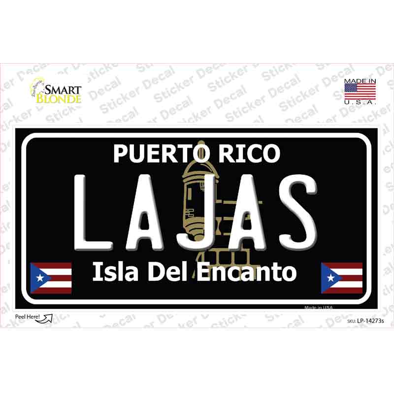 Lajas Puerto Rico Black Novelty Sticker Decal Small