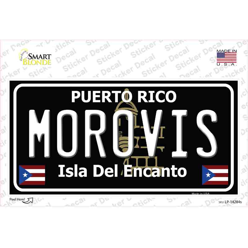 Morovis Puerto Rico Black Novelty Sticker Decal Small