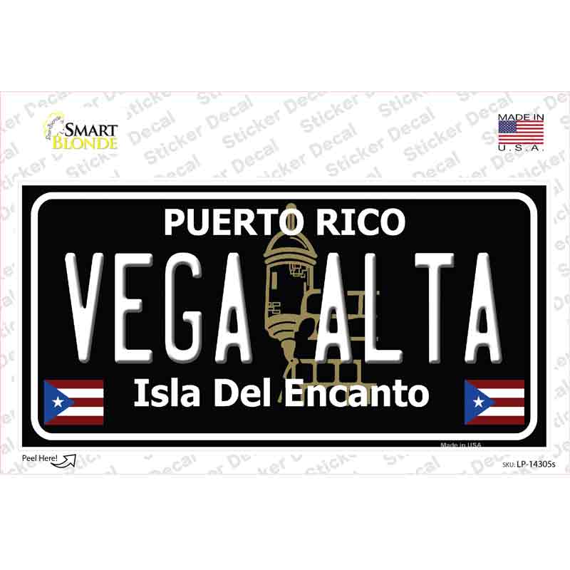 Vega Alta Puerto Rico Black Novelty Sticker Decal Small