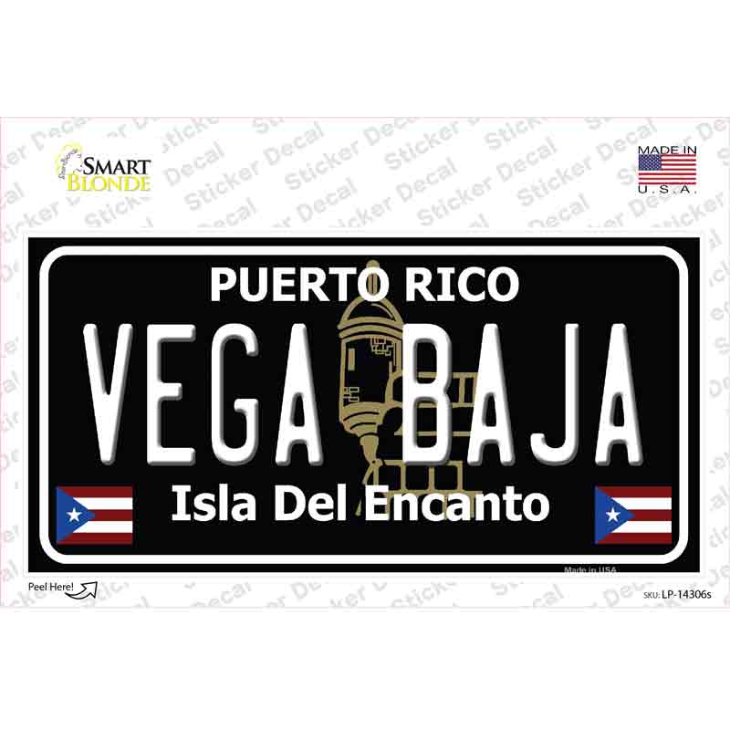 Vega Baja Puerto Rico Black Novelty Sticker Decal Small