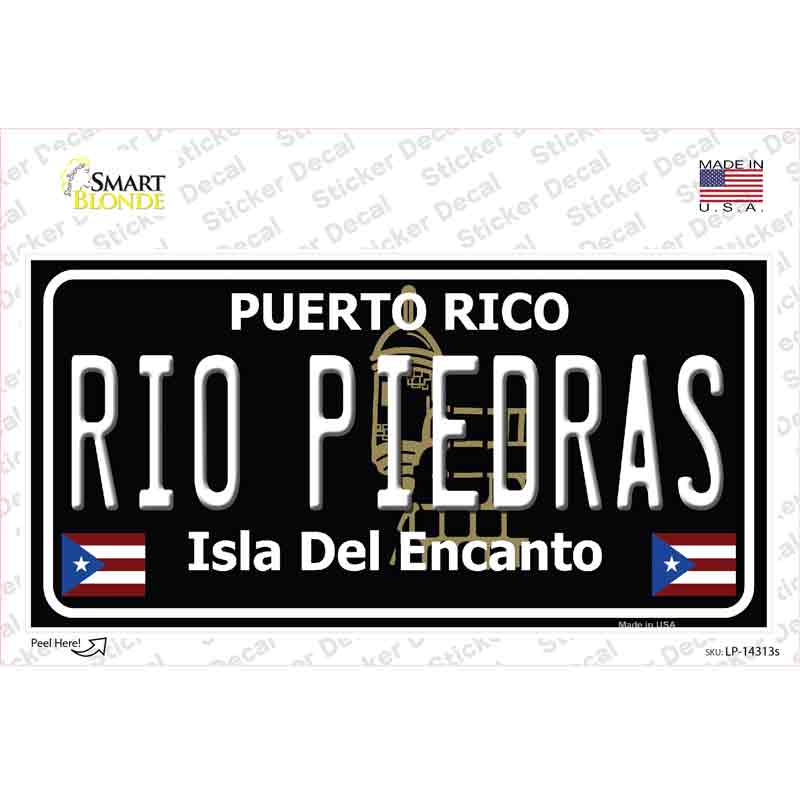 Rio Piedras Puerto Rico Black Novelty Sticker Decal Small