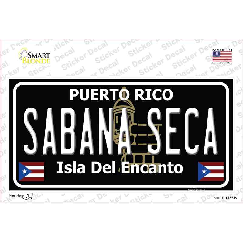 Sabana Seca Puerto Rico Black Novelty Sticker Decal Small