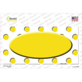 Yellow White Polka Dot Yellow Center Oval Novelty Sticker Decal