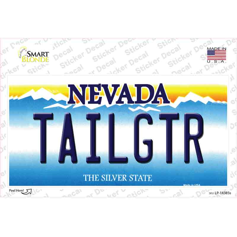 Tailgtr Nevada Novelty Sticker Decal Small