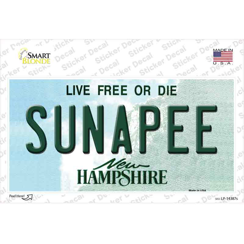 Sunapee New Hampshire Novelty Sticker Decal Small