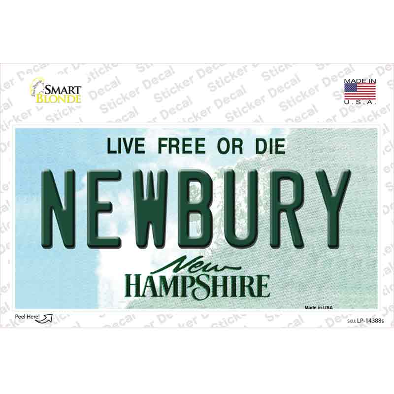 Newbury New Hampshire Novelty Sticker Decal Small