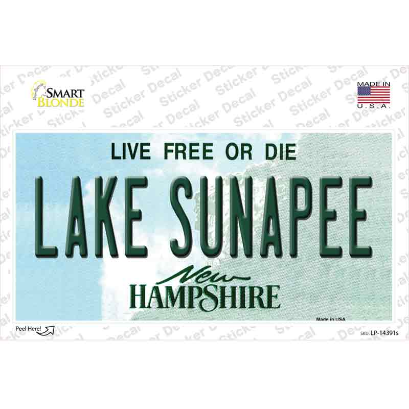 Lake Sunapee New Hampshire Novelty Sticker Decal Small