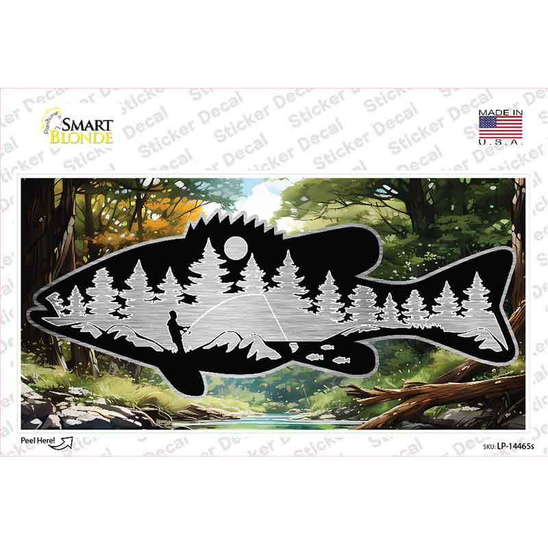 Fishing in the Pines Natures Escape Novelty Sticker Decal LP-14465s